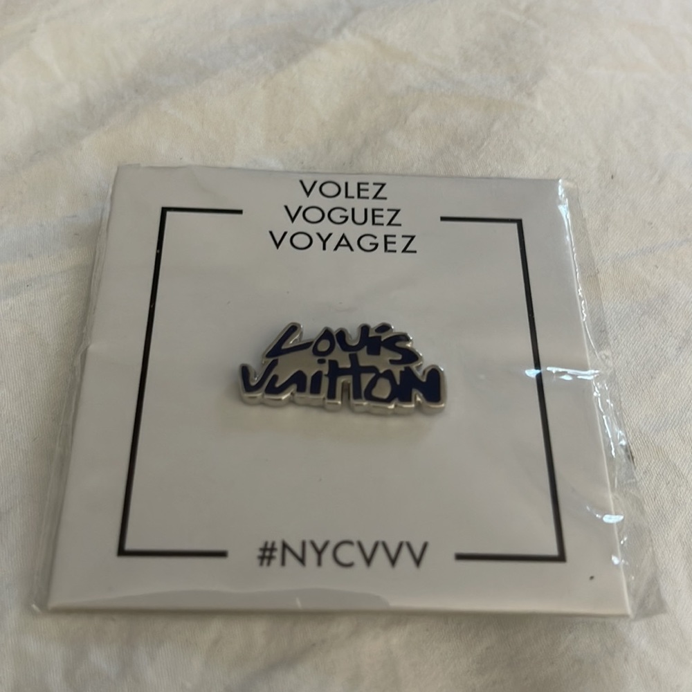 Louis Vuitton graffiti tag by Stephen Sprouse in enamel. Collectible.